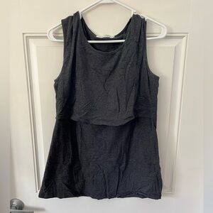 Latched Mama Charcoal Grey Nursing Tank